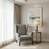 Brushed Linen Weave Stone Gray Upholstered Chair | Architectural Fabrics