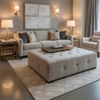 Kralendijk - Parch Upholstered Ottoman | Architectural Fabrics
