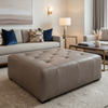 Runaway Bay - Fudge Upholstered Ottoman | Architectural Fabrics