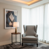 Algiers - Silver Cloud Performance Vinyl Upholstered Chair | Architectural Fabrics