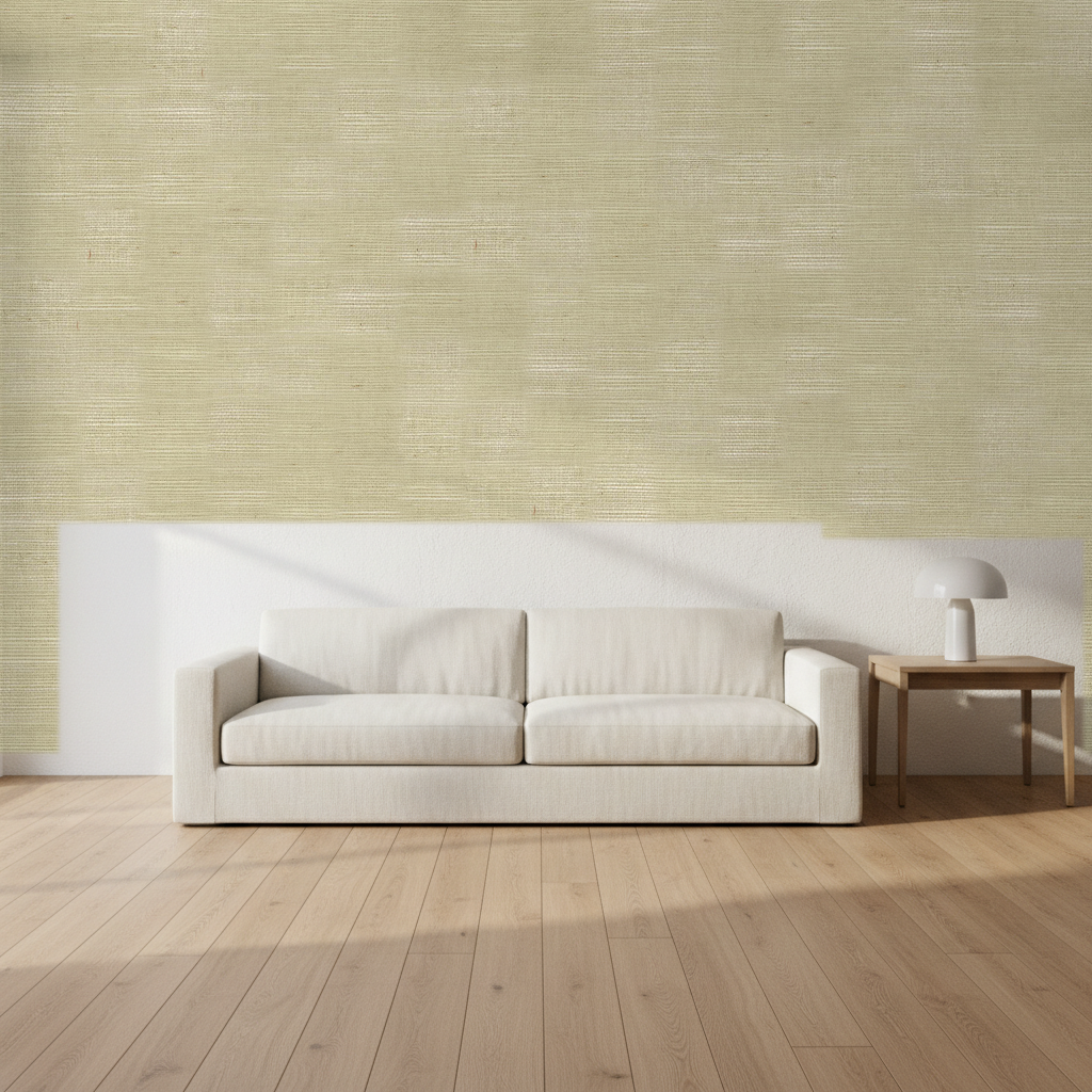 Nantucket Grasscloth Smoky Beige Wallcovering | Phillipe Romano room setting