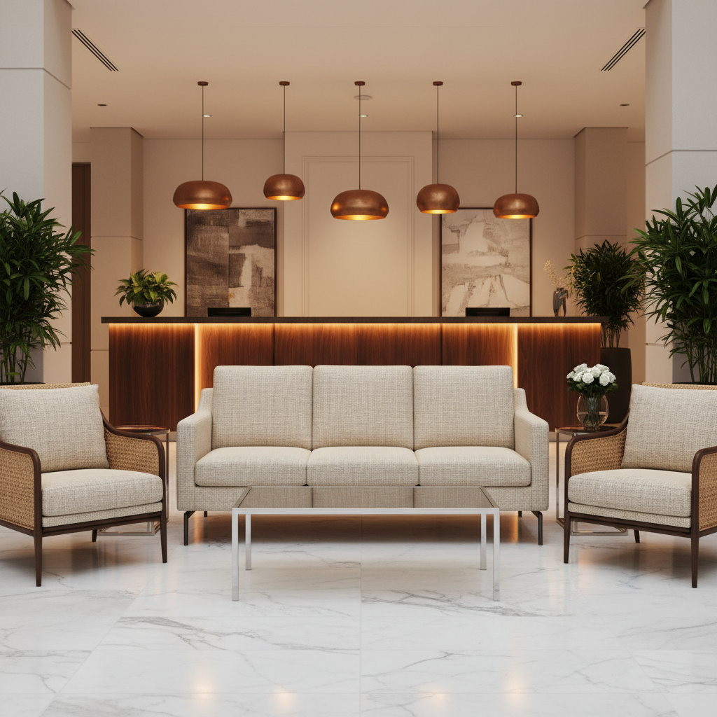 Rattan Bay - Feather Upholstered Sofa | Architectural Fabrics