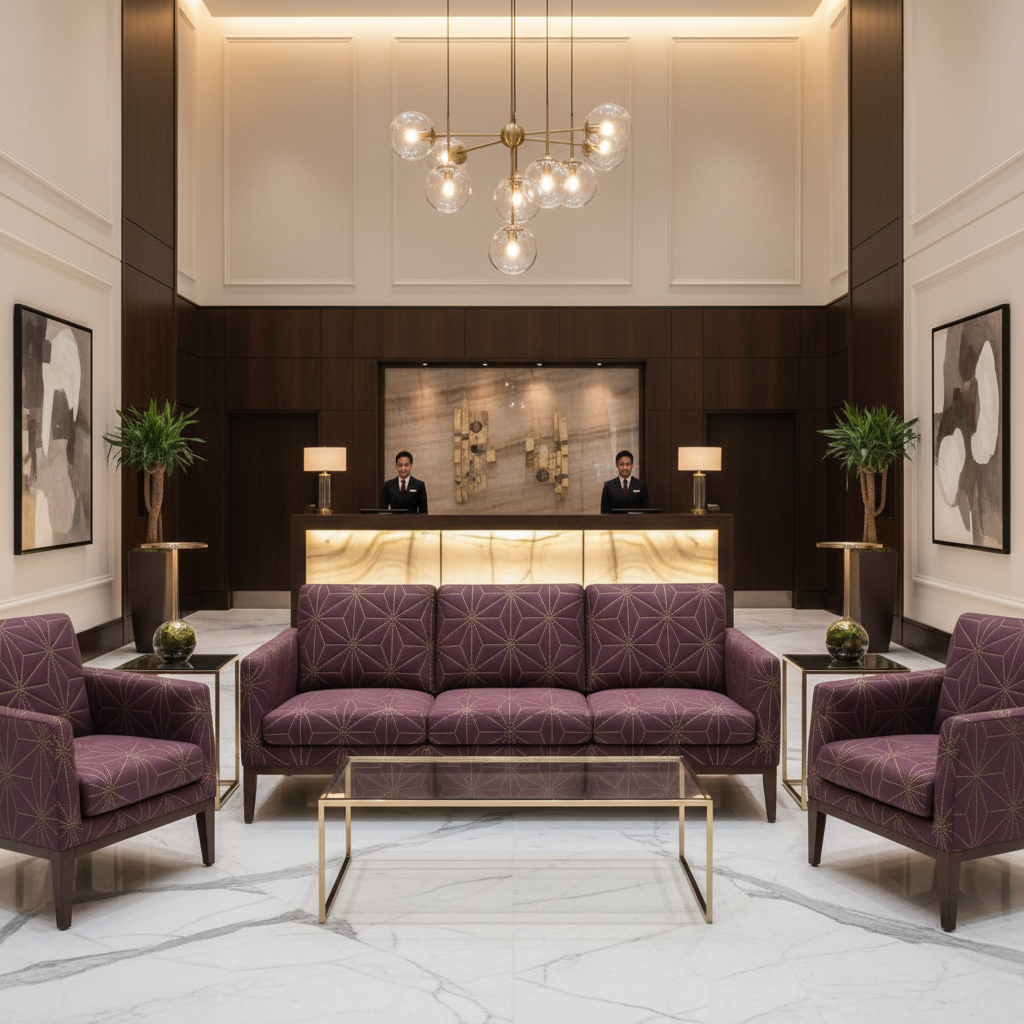 Axis - Axis Etched Polyurethane Upholstered Sofa | Architectural Fabrics