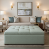 Tweed Bay - Mint Upholstered Ottoman | Architectural Fabrics