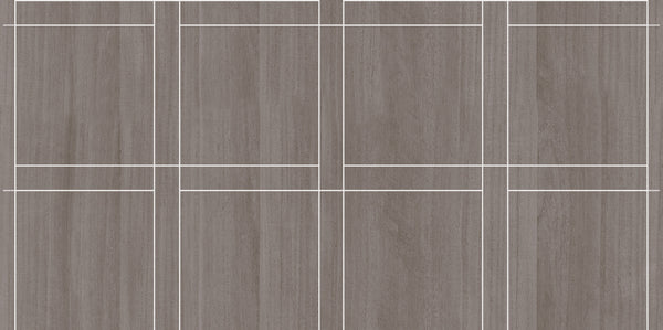 Kittery Point-Smoke Wood Veneer Wallcovering | Phillipe Romano