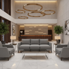 Smooth Pebble Grain Slate Gray Upholstered Sofa | Architectural Fabrics