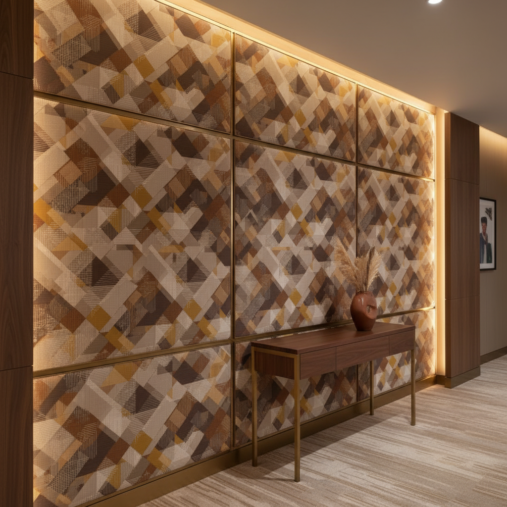 Trellis Bay - Madera Upholstered Wall Panel | Architectural Fabrics