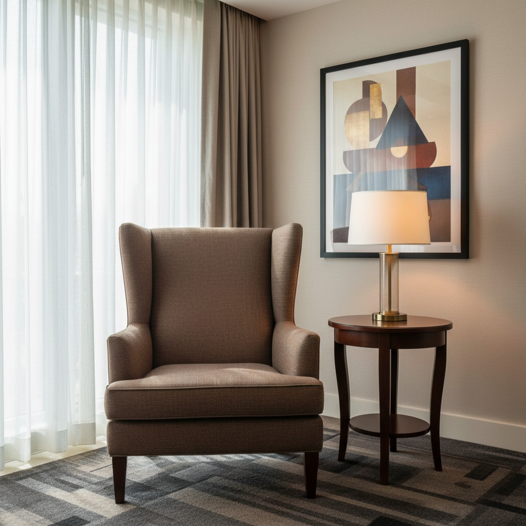 Triangle Reef - Chocolate Upholstered Chair | Architectural Fabrics