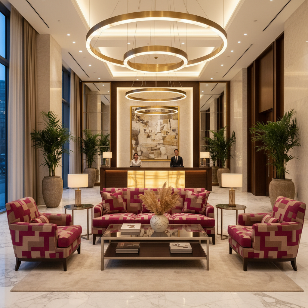 Exmore Magenta Upholstered Sofa | Architectural Fabrics