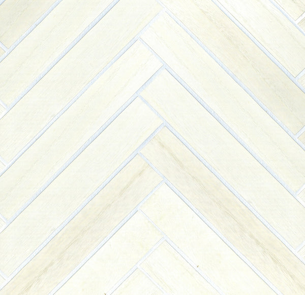 Palm Beach Shores-Linen White Wood Veneer Wallcovering | Phillipe Romano