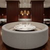 Tweed Bay - Fog Upholstered Banquette | Architectural Fabrics