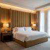 Smooth Matte Texture Golden Wheat Upholstered Headboard | Architectural Fabrics