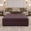 Subtle Woven Texture Deep Plum Upholstered Ottoman | Architectural Fabrics