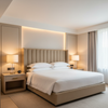 Smooth Pebble Grain Golden Butter Upholstered Headboard | Architectural Fabrics