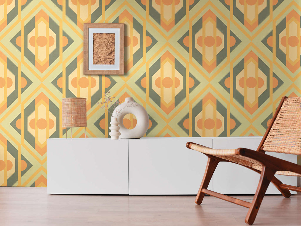 Retro Chic Light Green Wallcovering | AS Creation