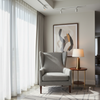 Aarden - Stone Gray Silicone Hybrid Upholstered Chair | Architectural Fabrics