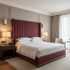 Fine Pebble Grain Deep Wine Upholstered Headboard | Architectural Fabrics