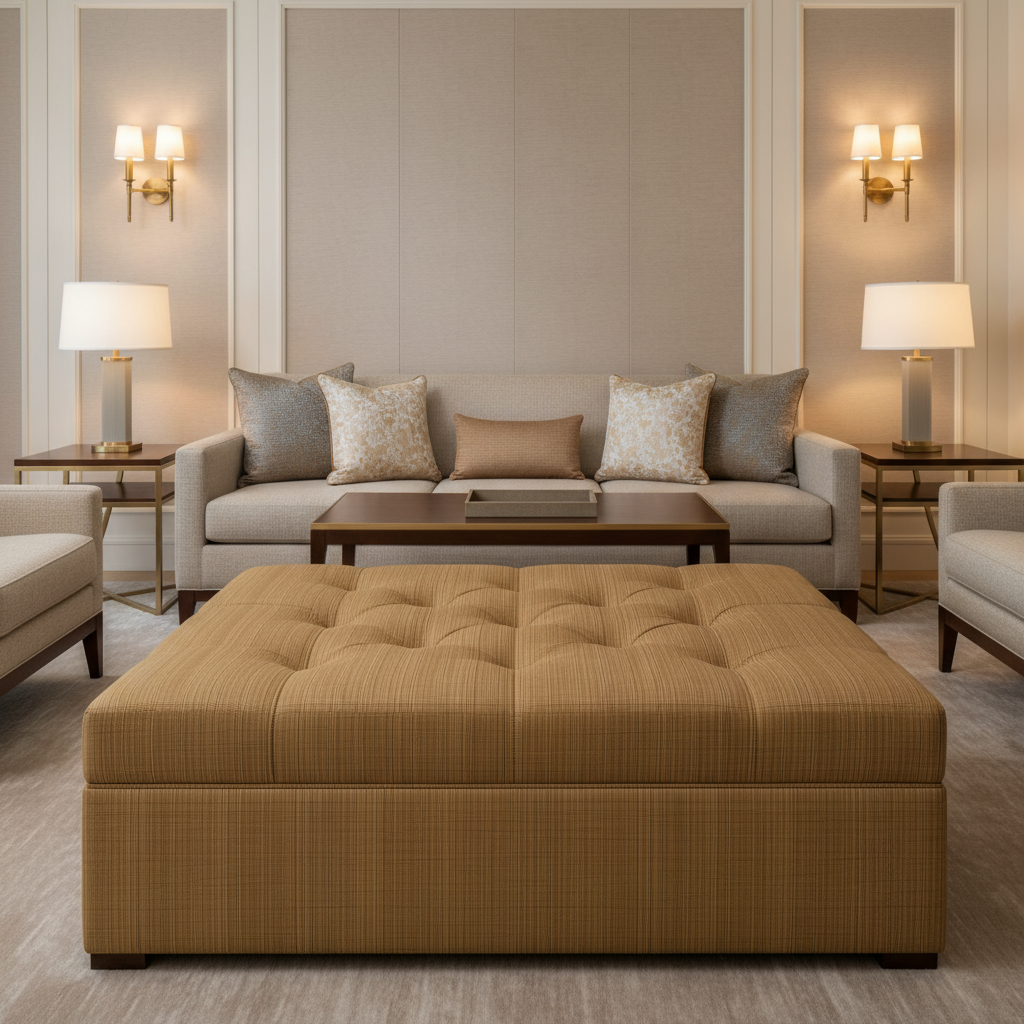 Alter - Alter Silicone Hybrid Upholstered Ottoman | Architectural Fabrics