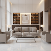 Brushed Linen Weave Soft Taupe Upholstered Sofa | Architectural Fabrics
