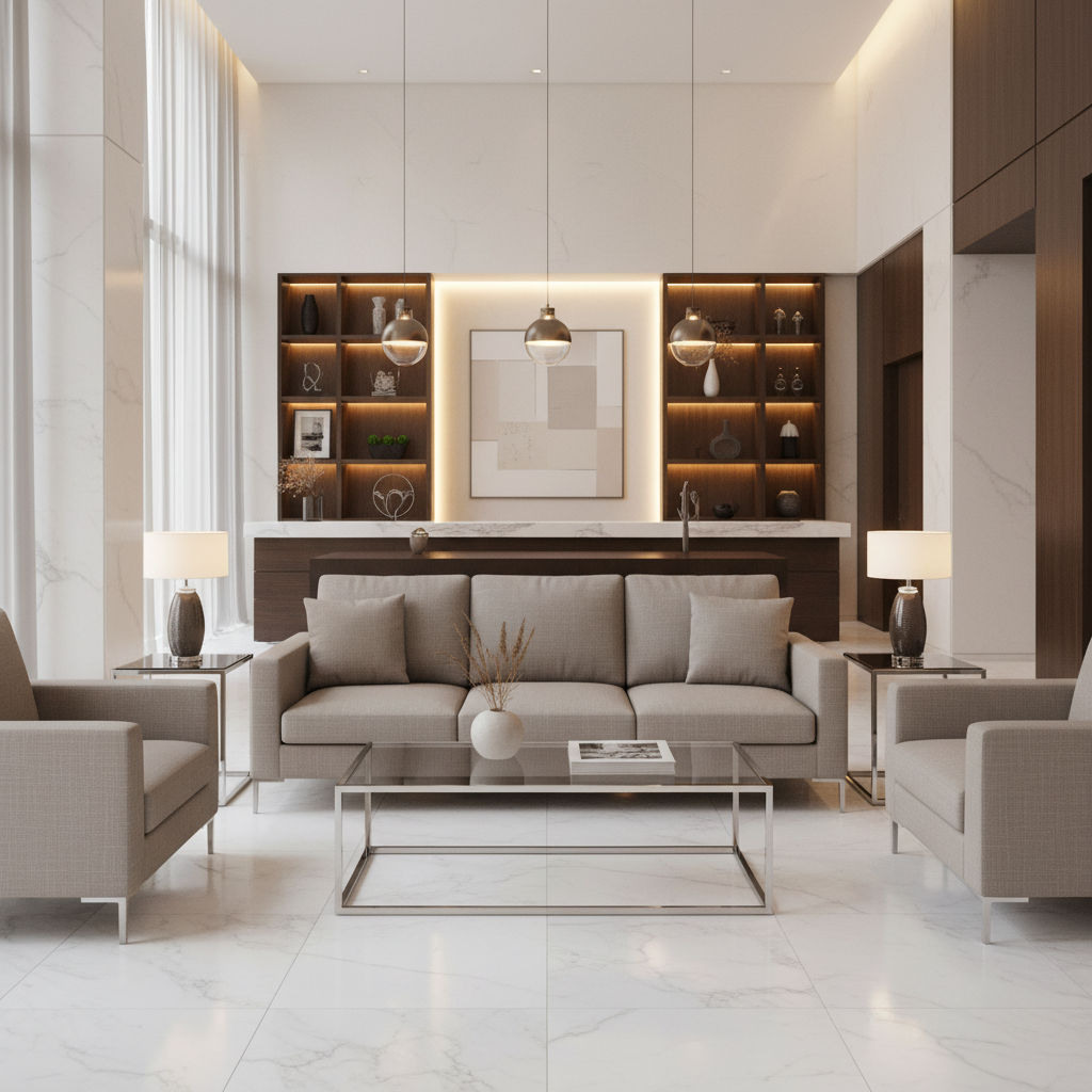 Brushed Linen Weave Soft Taupe Upholstered Sofa | Architectural Fabrics