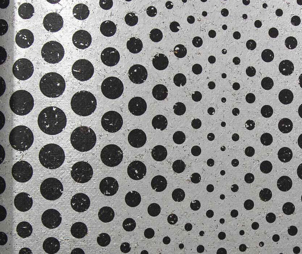 Bella Prato Metallic Modern Dots on Cork Black On Silver Memo Sample | Phillipe Romano