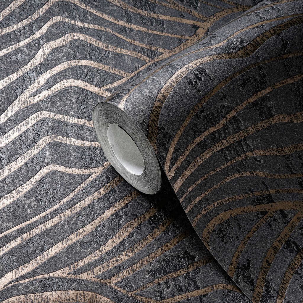 Jade Black Wallcovering | AS Creation