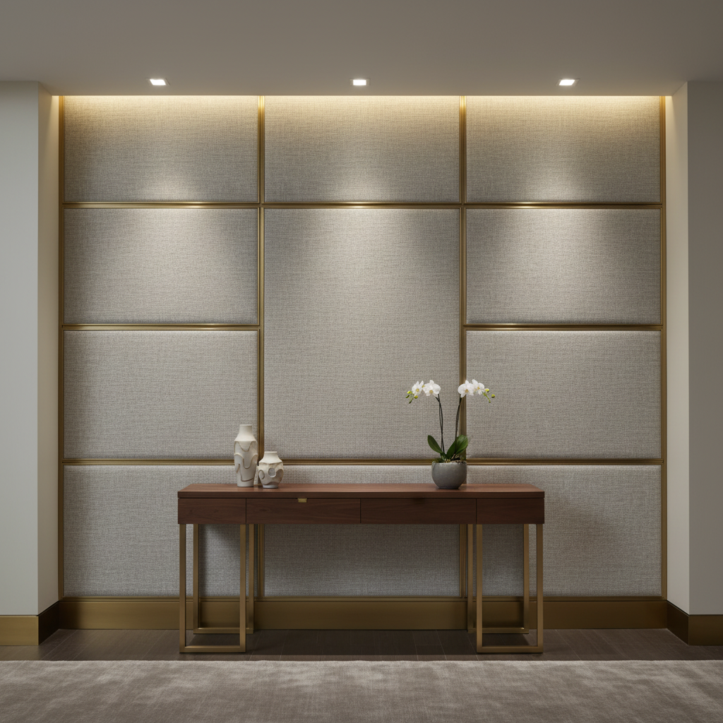 Rattan Bay - Metal Upholstered Wall Panel | Architectural Fabrics