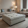 Manchioneel - Grigio Upholstered Ottoman | Architectural Fabrics