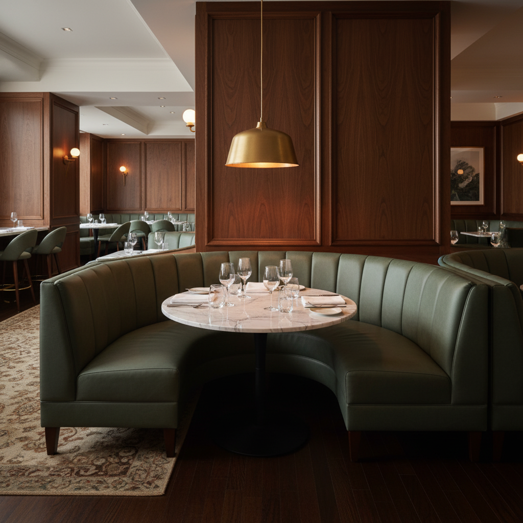 Quintana Bay - Grove Upholstered Banquette | Architectural Fabrics