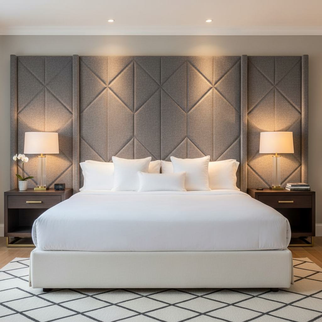 Thatch Cay - Haze Upholstered Headboard | Architectural Fabrics