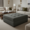 Parrot Cay - Night Upholstered Ottoman | Architectural Fabrics