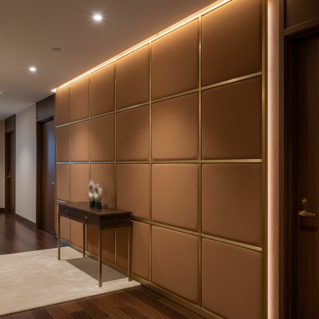 Pinnacle Rock - Clay Upholstered Wall Panel | Architectural Fabrics