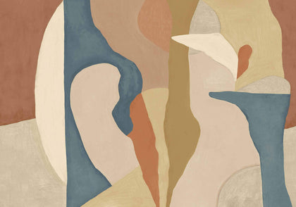 Abstract Mex Blue Wallcovering | Tres Tintas