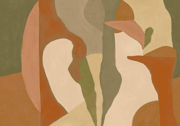 Abstract Mex Orange Wallcovering | Tres Tintas