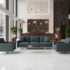Algiers - Charcoal Teal Performance Vinyl Upholstered Sofa | Architectural Fabrics