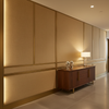 Brushed Linen Weave Golden Wheat Upholstered Wall Panel | Architectural Fabrics