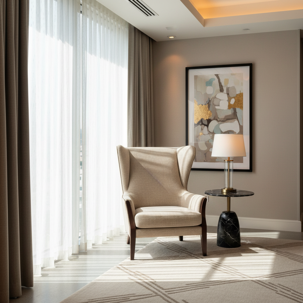 Subtle Linen Weave Soft Linen Upholstered Chair | Architectural Fabrics