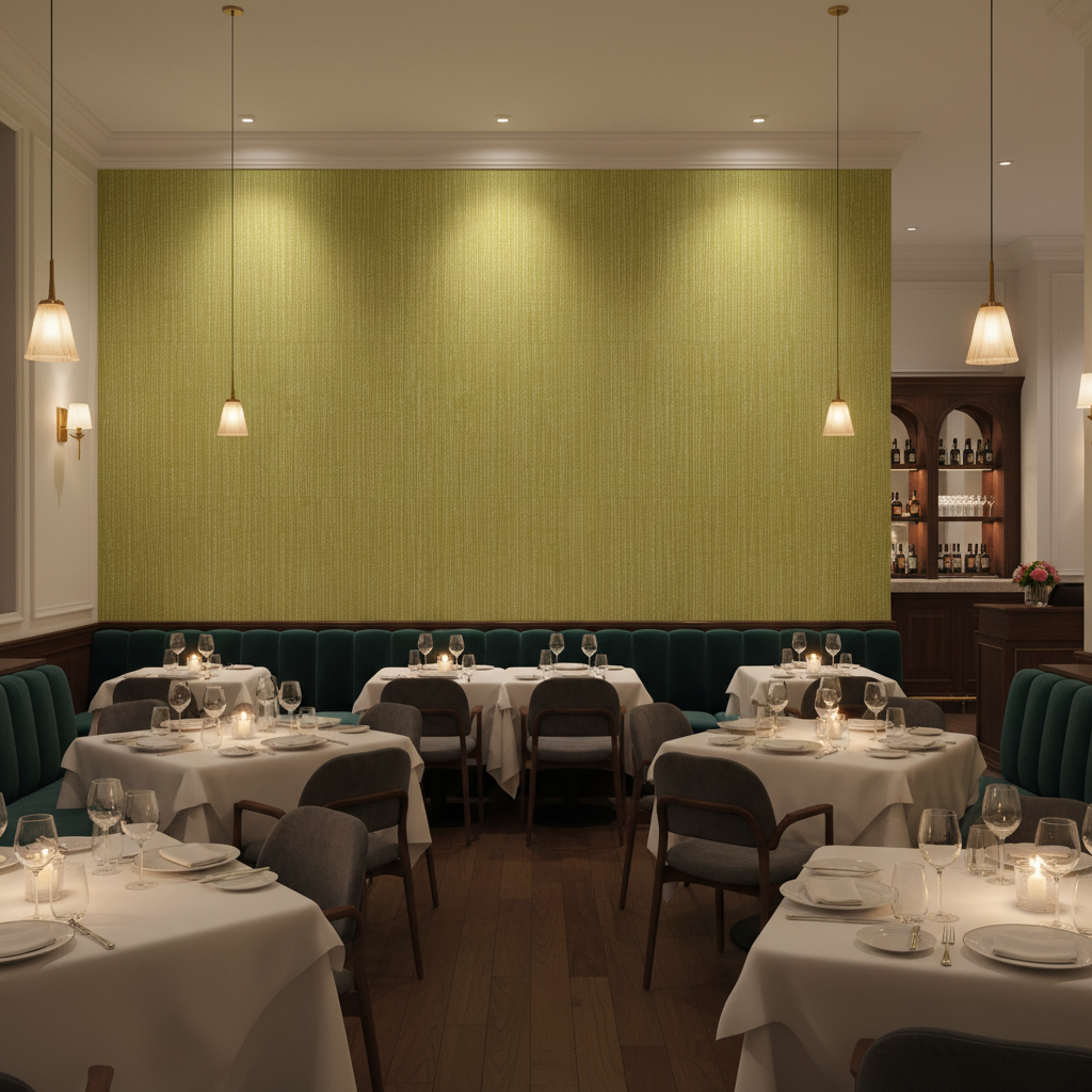 Barnard Type II Vinyl | Hollywood Wallcoverings - Restaurant Dining commercial room setting