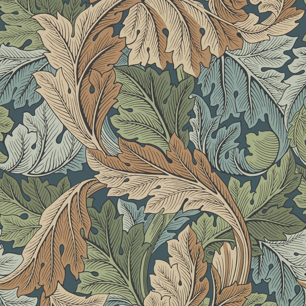 Acanthus Slate Blue/Thyme | Morris & Co.