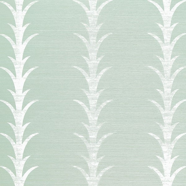 ACANTHUS STRIPE SISAL SEAGLASS & CHALK | Schumacher - Image 1