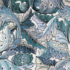 Acanthus Blue Off White, Sample
