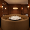 Triangle Reef - Latte Upholstered Banquette | Architectural Fabrics