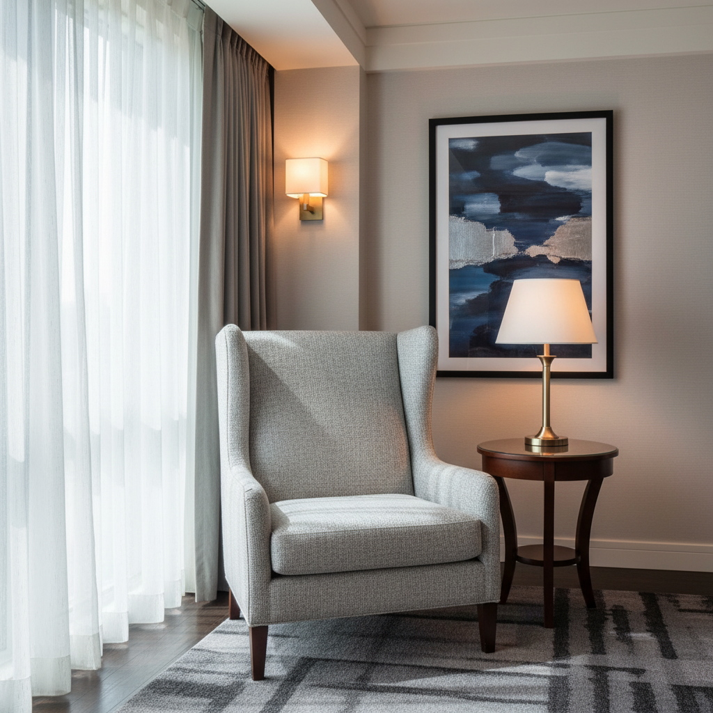 Fine Woven Texture Soft Silver Upholstered Chair | Architectural Fabrics