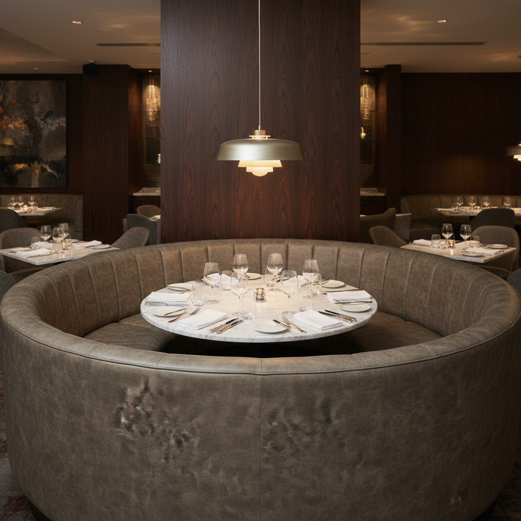 Tobago - Cinder Upholstered Banquette | Architectural Fabrics