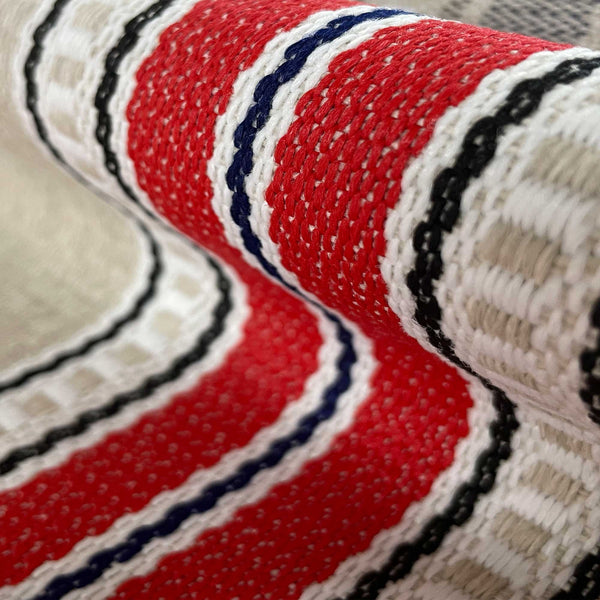 Adam - Rojo Red By Gaston Y Daniela | Lorenzo Castillo Vi | Stripes Upholstery Indoor / Outdoor