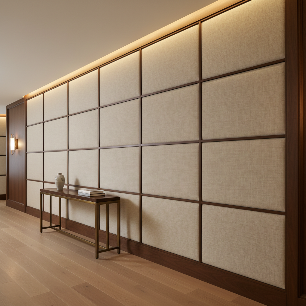 Lime Cay - Ecru Upholstered Wall Panel | Architectural Fabrics