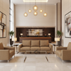 Woven Linen Texture Tawny Brown Upholstered Sofa | Architectural Fabrics