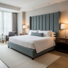 Abaca - Slate Blue Tekloom Performance Upholstered Headboard | Architectural Fabrics