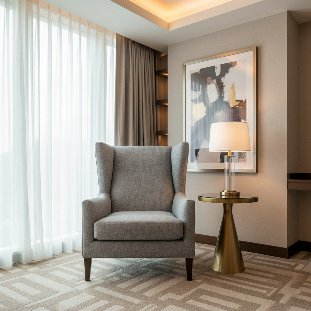 Fine Pebble Grain Soft Gray Upholstered Chair | Architectural Fabrics