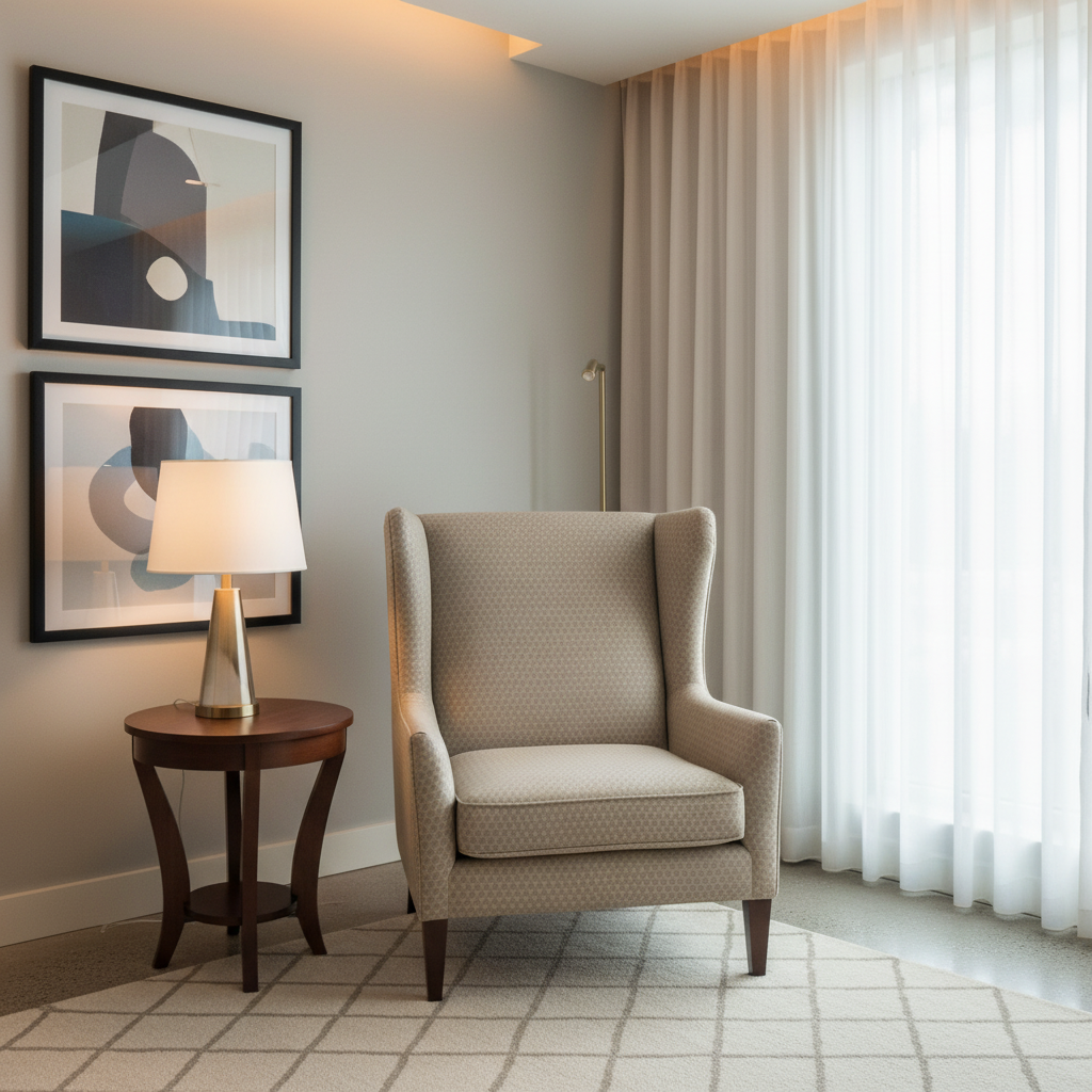 Steeple Reef - Sand Upholstered Chair | Architectural Fabrics